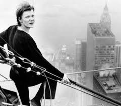 Philippe Petit On A Cable Between The Wtc Towers Ca 1974 Tipografi