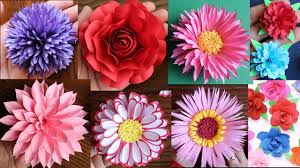 Make your pencils special with this sweet little felt rolled rose craft. 10 Simple And Beautiful Paper Flowers Paper Craft Diy Flowers Home Decor Youtube