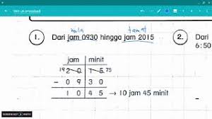 Mu'addal tarakumi (pointer tahun pengajian). Cara Kira Tempoh Masa Unit 6 Math Tahun 6 Youtube