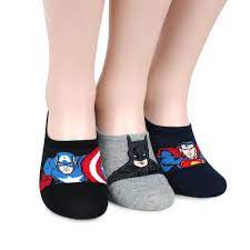 Men S Marvel Licensed Characters No Show Socks 3 Pairs Mk68 Fashion Socks No Show Socks Ankle Socks Women