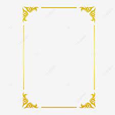 Golden Border Warm Color Border Frame Picture Frame Gold Rectangle Clipart Hot Stamping Style Bronzing Border Png And Vector With Transparent Background For Frame Border Design Certificate Design Template Gold