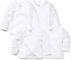 Amazon Com Moon And Back Baby Set Of 4 Organic Long Sleeve Side Snap Shirts White Cloud Newborn Clothing Baby Sets Baby Girls Tops Belly Shirts