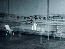 Glas Italia Atlantis Tavoli Alti Dining Table Transparent Glass Dining Room Table Glass Dining Table Glass Furniture