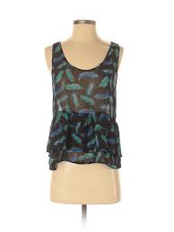 Details About Kirra Women Black Sleeveless Blouse M
