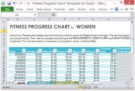 fitness progress chart template for excel