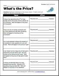 Students Identify The Cause Effect Relationships Between Supply Demand And The Price They Pay In Economics Lessons Social Studies Worksheets Teaching Economics