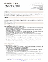 psychology extern resume samples
