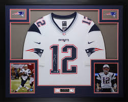 The patriots debuted their alternate jersey in 2016 in a game against the houston texans. Tom Brady Autographed And Framed White Patriots Jersey