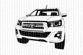 Toyota Hilux An120 An130 Truck Pick Up Svg Pdf Dxf Eps Png Etsy Toyota Hilux Toyota Car Vector