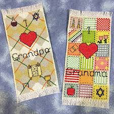 The menorah bookmark was created as a gift for a jewish friend. Zayde Bubbe Bookmarks Cross Stitch Pattern By Sharon Lomo Crosstitch Com