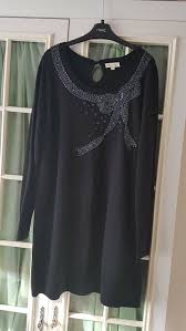 Monsoon Black Angora Blend Beaded Embellished Bow Jumper Dress Size L Fashion Clothing Shoes Accessories Women Jumper Dress Knitted Jumper Dress Fashion