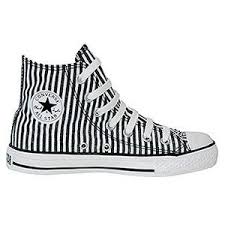 Black And White Striped Converse Striped Converse Hitop Converse Sneakers Converse Chuck Taylor High Top Sneaker