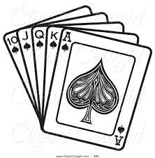 Ace Of Spades Card Black And White Of Cards Showing A 10 Jack Queen King And Ace Of Spades On White Card Drawing Cards Card Tattoo