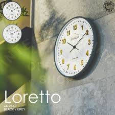 楽天市場 インターフォルム公式 送料無料 loretto ロレト 掛け時計 電波時計 壁掛け時計 壁時計 おしゃれ お洒落 かわいい インテリア インダストリアル ウィンドウサイン レトロ アンティーク リビング ダイニング 寝室 書斎 カフェ ギフト 箔押し interform