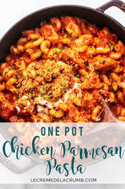 One Pot Chicken Parmesan Pasta Is The Easiest And Most Incredibly Tasty One Pot Pasta Chicken Parmesan Pasta Yummy Pasta Recipes Chicken Parmesan Pasta Recipe