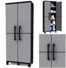 Tall Storage Cabinet Shed Plastic Cupboard Pantry Outdoor Garden Garage Backyard Keter Transitional Tall Cabinet Storage Plastic Cupboard Storage
