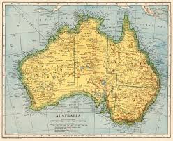 1921 Antique Australia Map Vintage Map Of Australia Gallery Etsy Australia Map Vintage Map World Map Decor