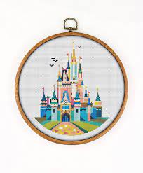 Check spelling or type a new query. Amazon Com Cinderella Castle K490 Counted Cross Stitch Kit 2 Threads Needles Fabrick And 4 Printed Color Schemes Inside Embroidery Pattern Kit