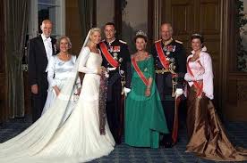 Haakon And Mette Marit With Their Parents Sven O Hoiby And Marit Tjessem King Harald And Queen Sonja Formal Dresses Long Royal Weddings Mermaid Formal Dress