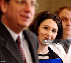 Randall Terry's wife Andrea Terry listens to her husband during his... News  Photo