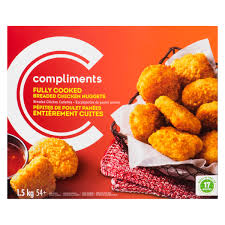 We know chickens have tenders, thighs, and breasts, but what the heck is nugget? Fully Cooked Chicken Nuggets 1 5 Kg Compliments Ca