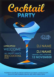 The psd file is very well organized, with color coded groups and layers named appropriately. Cocktail Party Flyer Vector Template 02 Free Download