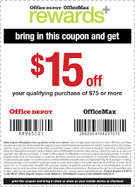 15 Off 75 At Officemax Office Depot Or Online Via Promo Code 48945121 Office Max Office Depot Free Printable Coupons