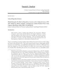 Et c'est lui qui le dit. Pdf Michel Foucault The Birth Of Biopolitics Lectures At The College De France 1978 1979 Edited By Michel Senellart Translated By Graham Burchell New York Palgrave Macmillan 2008 Isbn 978 1403986542