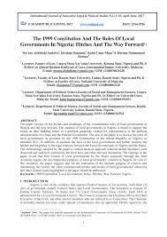 The government of malaysia, officially the federal government of malaysia (malay: Pdf The 1999 Constitution And The Roles Of Local Governments In Nigeria Hitches And The Way Forward