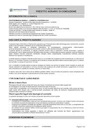 Società partecipante al gruppo iva gruppo bancario cooperativo iccrea, partita iva 15240741007; Prestito Agrario Di Conduzione