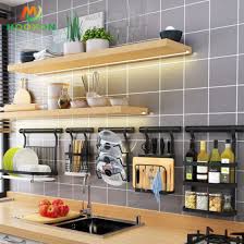 There's no need to buy any commercial shelf hanging hardware, you can make them yourselves. China Stainless Steel Kitchen Drying Wall Mounted Hanging Utensil Rack With Drip Pan China Kitchen Rack And Wall Mounted Storage Price