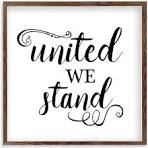 Amazon.com: Decoración de pared con citas American United We ...