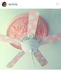 Wallpaper The Fan Blades Add Ceiling Pop Of Pink Little Girl Rooms Diy Ceiling Ceiling Fan Makeover