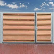 Wing Ended Galvanized Wood Gate Garden Gate New Wood Gate Wooden Gate Designs Outdoor Gate