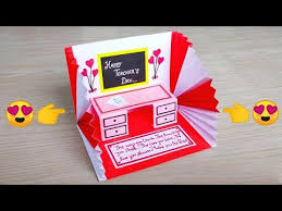 Make a birthday card in 30 minutes with a handmade pop up watercolor flower as a beautiful surprise! Diy Teacher S Day Pop Up Card Making How To Make Teacher S Day Greeting Card At Home Youtube