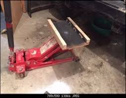 Transmission Cradle Homemade Transmission Cradle For A Floor Jack Constructed From Lumber And A Rubber Pad Floor Jack Homemade Tools Homemade
