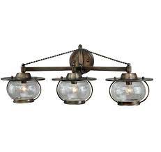 Karole 3 Light Dimmable Parisian Bronze Vanity Light Rustic Vanity Lights Vanity Lighting Bathroom Vanity Lighting