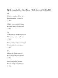 Verse bertemu dengan saudara dalam kasih tuhan bernyanyi puji namanya dengan sukacita berjabat tangan semua, aku mengasihi tuhan yesus ada di sini. Lirik Lagu Seloka Hari Raya