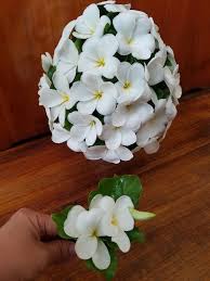 White Frangipani Bouquet Buttonhole Frangipani Wedding Flowers Flowers