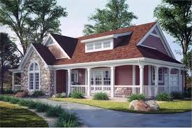 I love all the wrap around porches. 3 Bedroom Country Home Floor Plan With Wrap Around Porch 138 1002