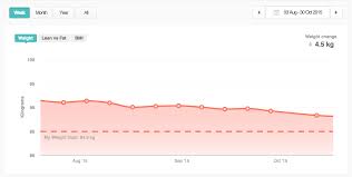 Weight Loss Chart Measure Over 90 Days Of Challenge Using