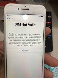 This means that if you want to use it with a sim card from another provider, you'll need to ask us to unlock it. Sim Not Valid Apple Community