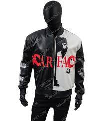 Tony Montana Scarface Genuine Leather Bomber Jacket