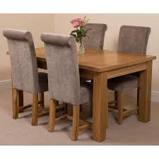 Your dining chairs have two important roles in your home: Seattle Dining Set With 4 Grey Chairs Oak Furniture King