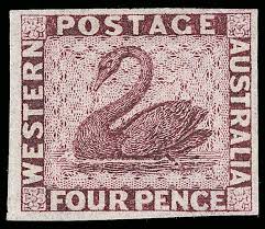 Western Australia 15 26 1860 4d Orange Swan Color Trial On Wove Paper Stamp Collecting Philately Australian Birds
