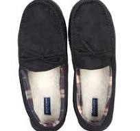 Dockers Men’s Microsuede Boater Moccasin Slippers, Black