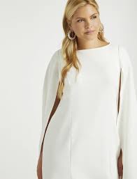 Cape Dress Women S Plus Size Dresses Eloquii In 2021 Elegant White Dress Sheath Dresses Work Fit And Flare Dress