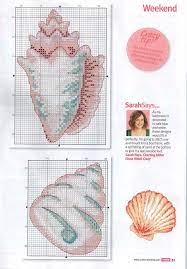 This instant download cross stitch pattern features a beautiful seashell inspired by a nautical nature. 3 Pattern And Colors Cross Stitch Sea Cross Stitch Art Cross Stitch