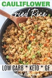 Cauliflower Fried Rice Keto Low Carb Whole30 Gf Recipe In 2020 Cauliflower Fried Rice Chicken Fried Rice Cauliflower Fried Rice Recipes