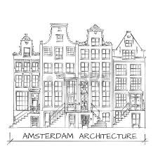 Architecture Black And White Building Drawing Hand Drawn Detail Amsterdam Architecture Drawing Black On White Amsterdam Architecture City Drawing Architecture Drawing